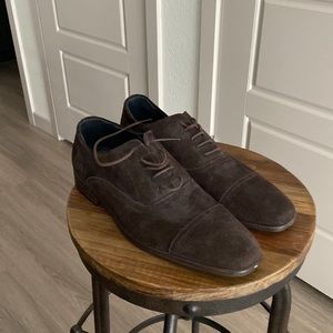 Brown Felt Joseph Abboud shoes